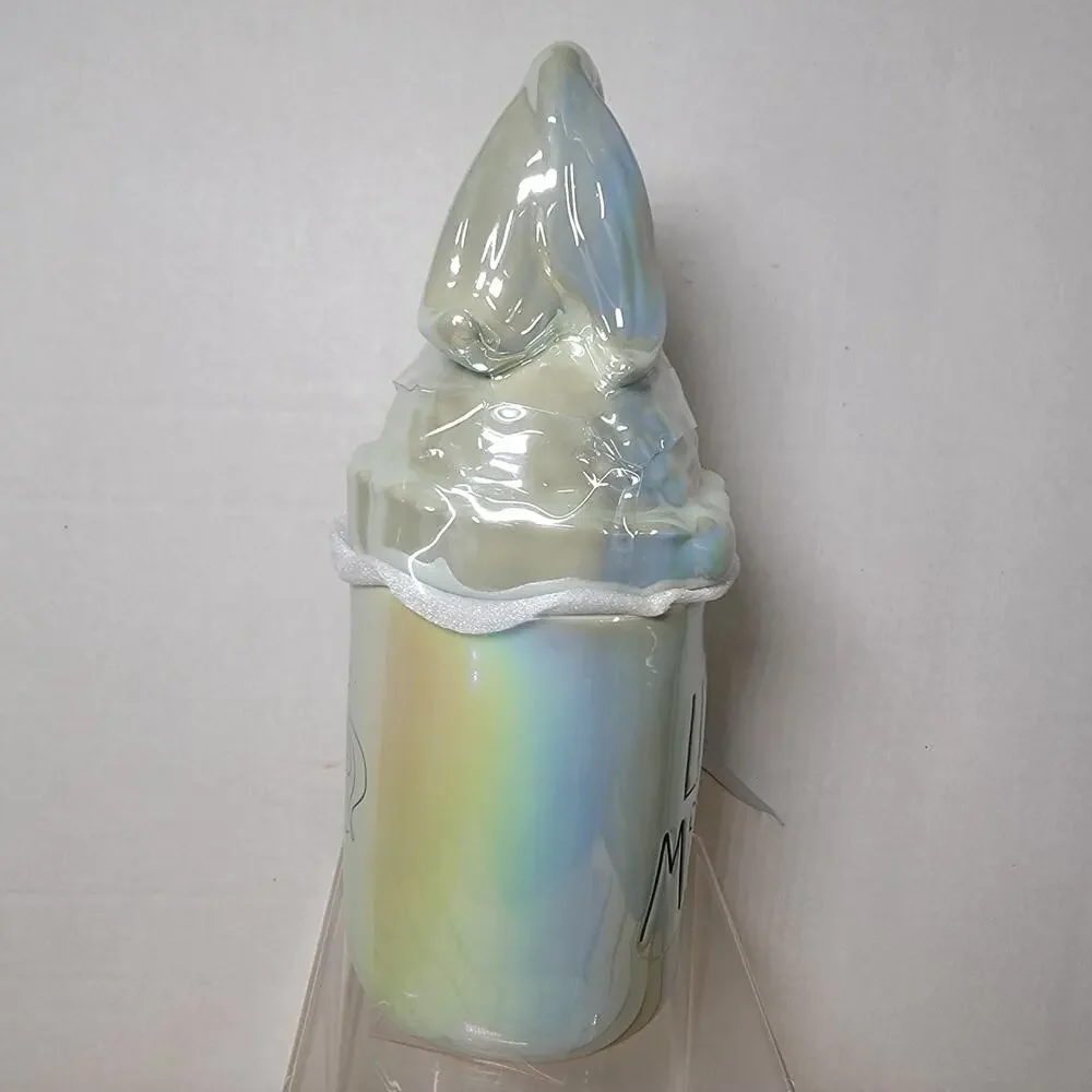 Rae Dunn x Disney Little Mermaid Blue Iridescent Mug w/ Tail Topper Lid - NEW